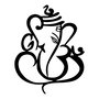 Wallity Ganesha Escultura de Pared de Metal Negra